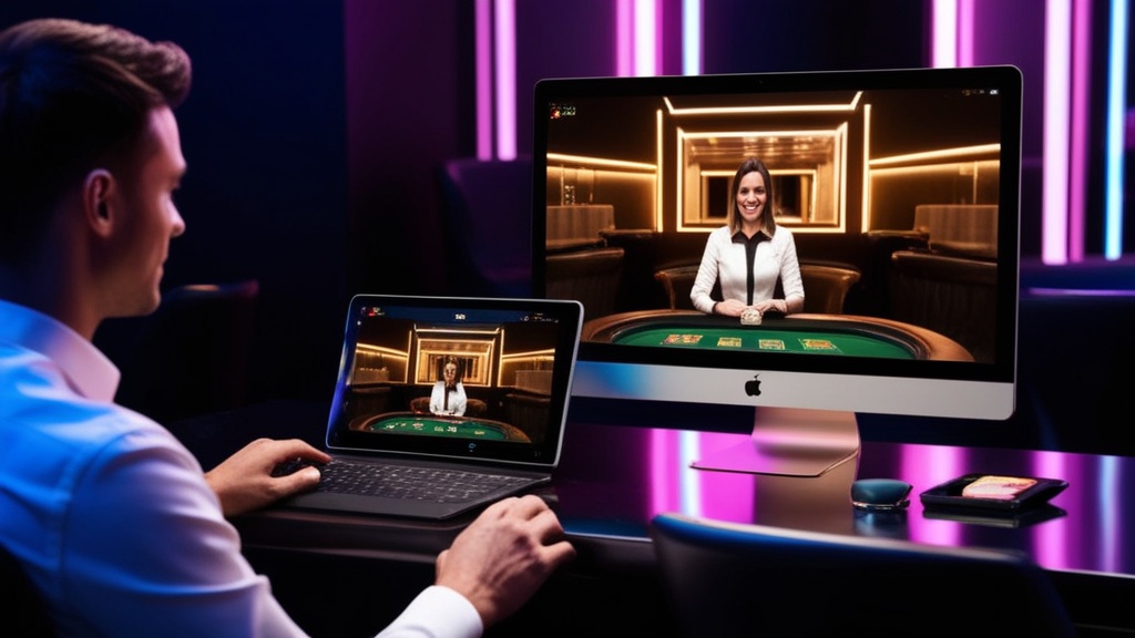 Accesso al live casino da smartphone e computer con tavolo in diretta