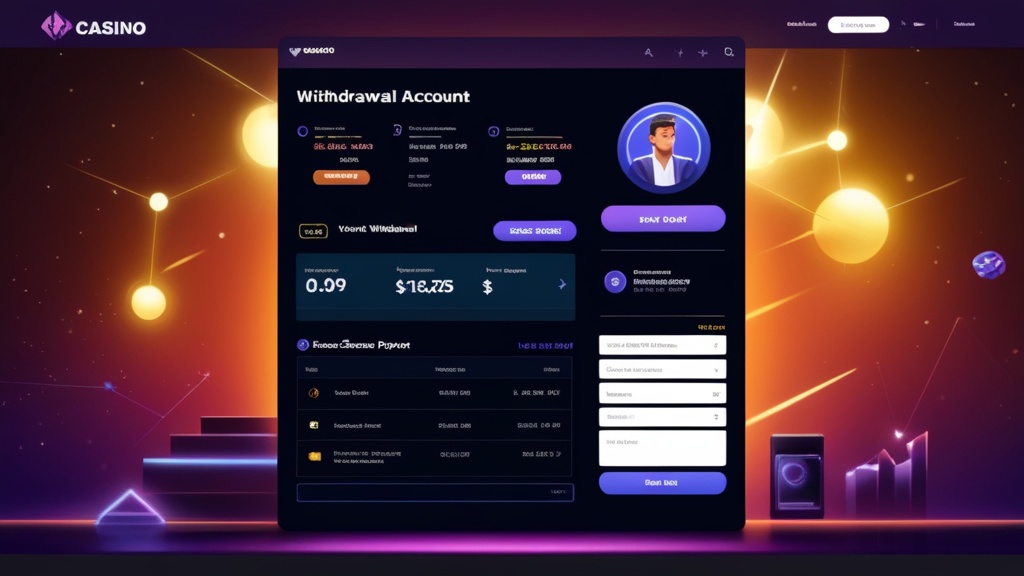 Modulo di prelievo casino con profilo verificato e fondi in uscita