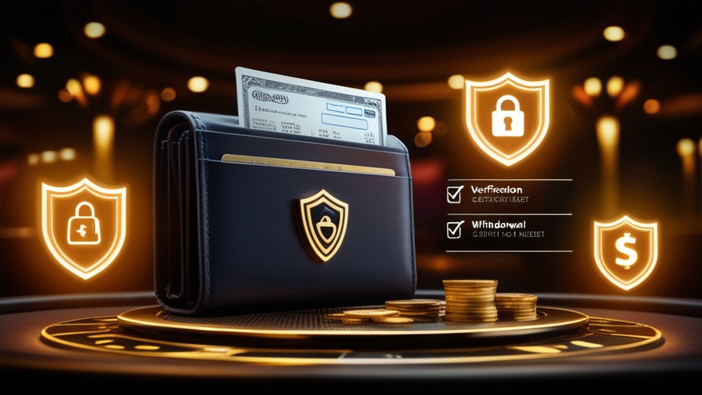 Scena di sicurezza con wallet bloccato e simboli di deposito e prelievo