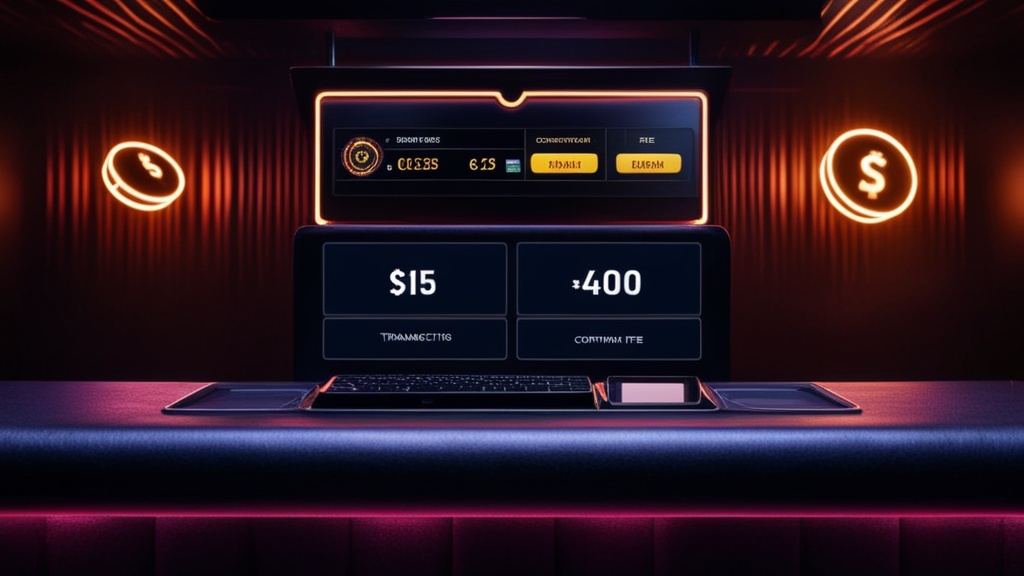 Dashboard pagamenti casino con tempi di conferma e costi